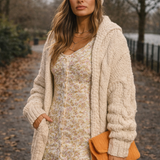 Asos Design Long Sleeve Mini Shirt Dress In Cream Ditsy Floral