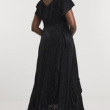 Joanna Hope Maxi Ruffle Burnout Dress