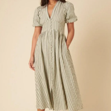 Nobody's Child Petite Starlight Midi Dress Seersucker Stripe