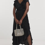 Joanna Hope Maxi Ruffle Burnout Dress