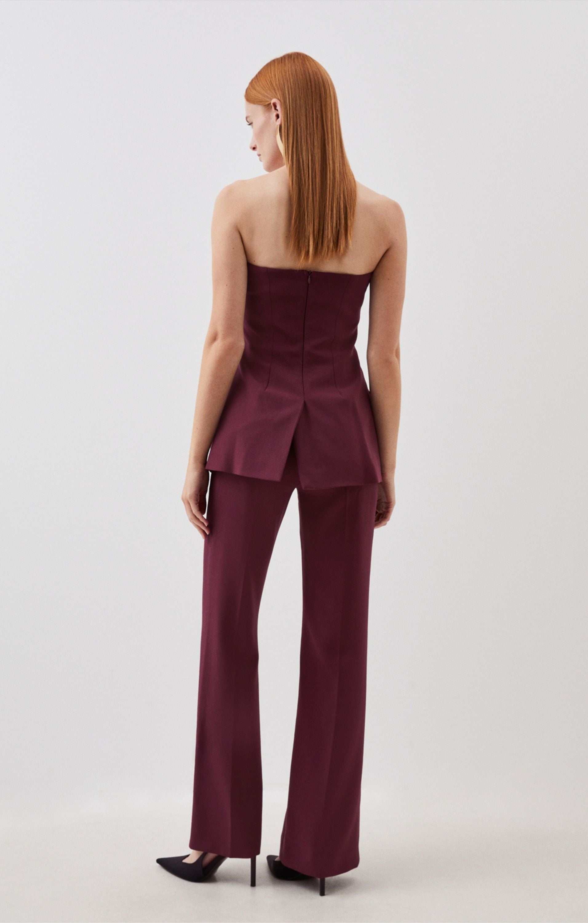Karen Millen Compact Stretch Tailored Button Bodice Jumpsuit product image