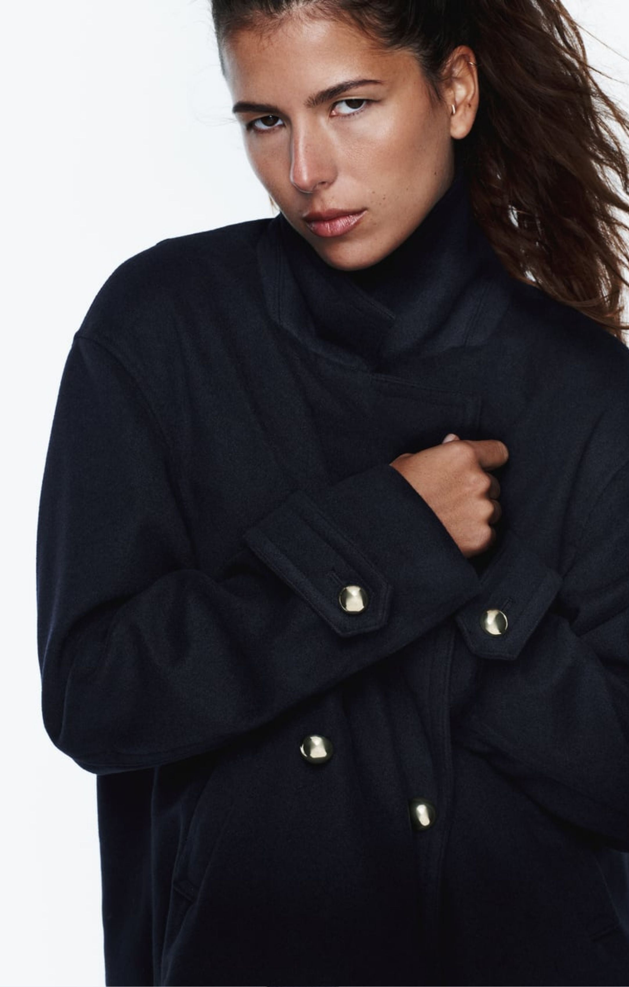 Zara Short Double Breasted Coat