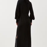 Karen Millen Wool Blend Full Sleeve Belted Funnel Knit Neck Midaxi Dress product image