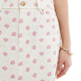The Frolic exclusive denim ruffle mini skirt