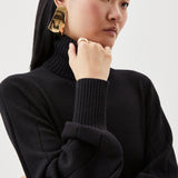 Karen Millen Wool Blend Full Sleeve Belted Funnel Knit Neck Midaxi Dress product image