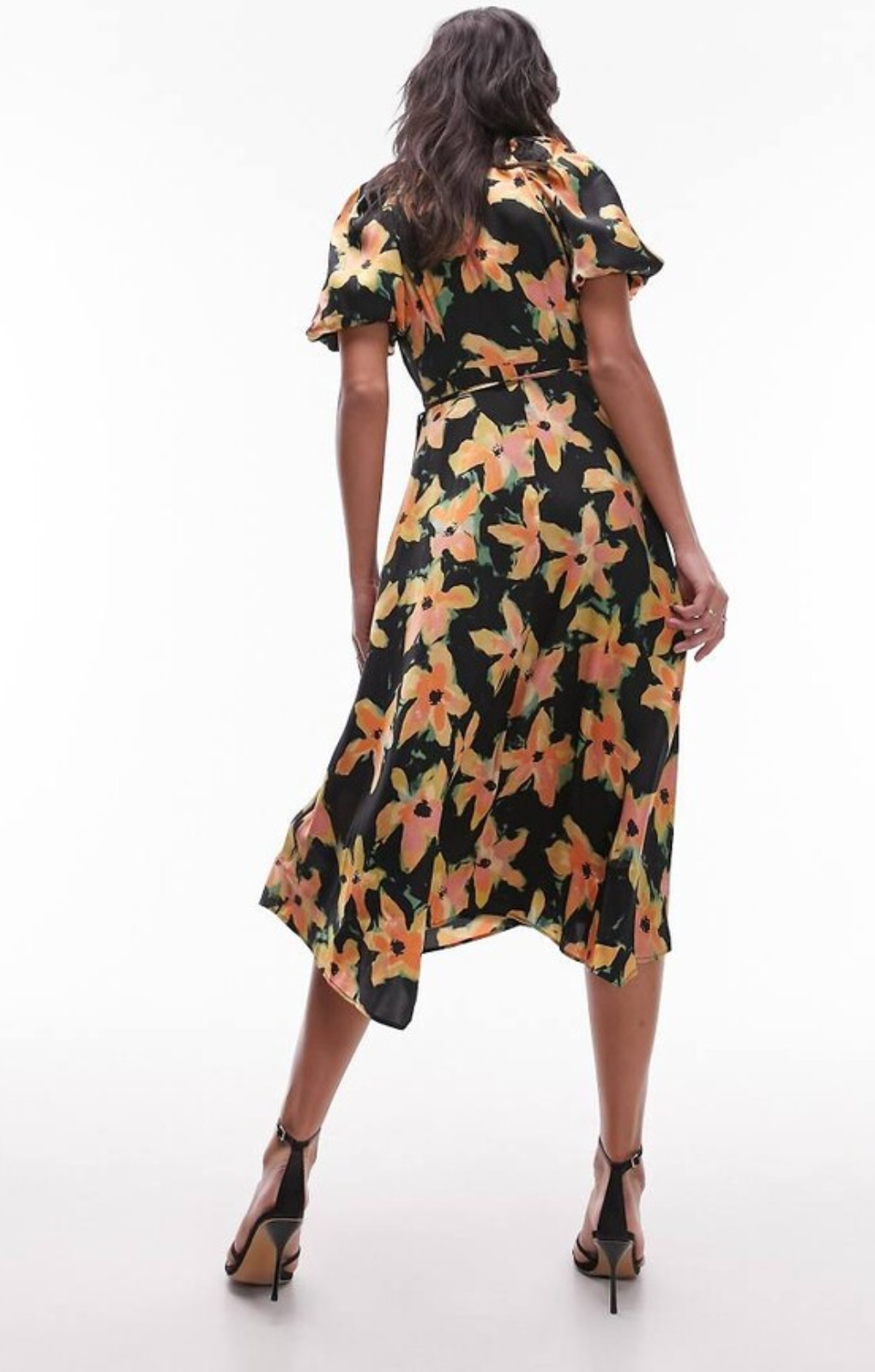 Rent Topshop Wrap Detail Midi Dress In Floral Print | Hirestreet Rent Topshop Wrap Detail Midi Dress In Floral Print | Hirestreet