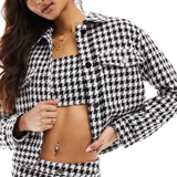 Morgan Boucle Jacket In Dogstooth