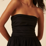 Nobody's Child Black Bandeau Felicity Bubble Hem Mini Dress