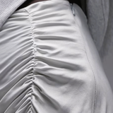 Topshop Tall Ruched Side Maxi Skirt In Light Grey