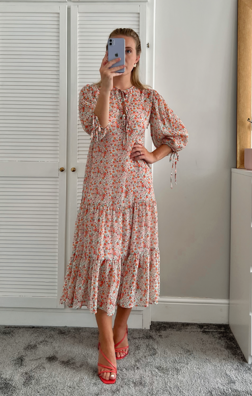 Nobody's Child Kait Midi Dress Ursa Floral Multi