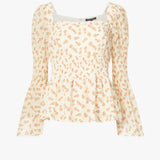 French Connection Francine Callie Drape Smocked Blouse