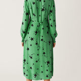 M&S Star Print V-Neck Midi Tea Dress