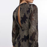 River Island Black Jaquard Long Sleeved Dress product image