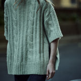 Zara Cable-Knit Sweater With Short Sleeves