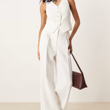 Nobody's Child White Crepe Vinnie Waistcoat