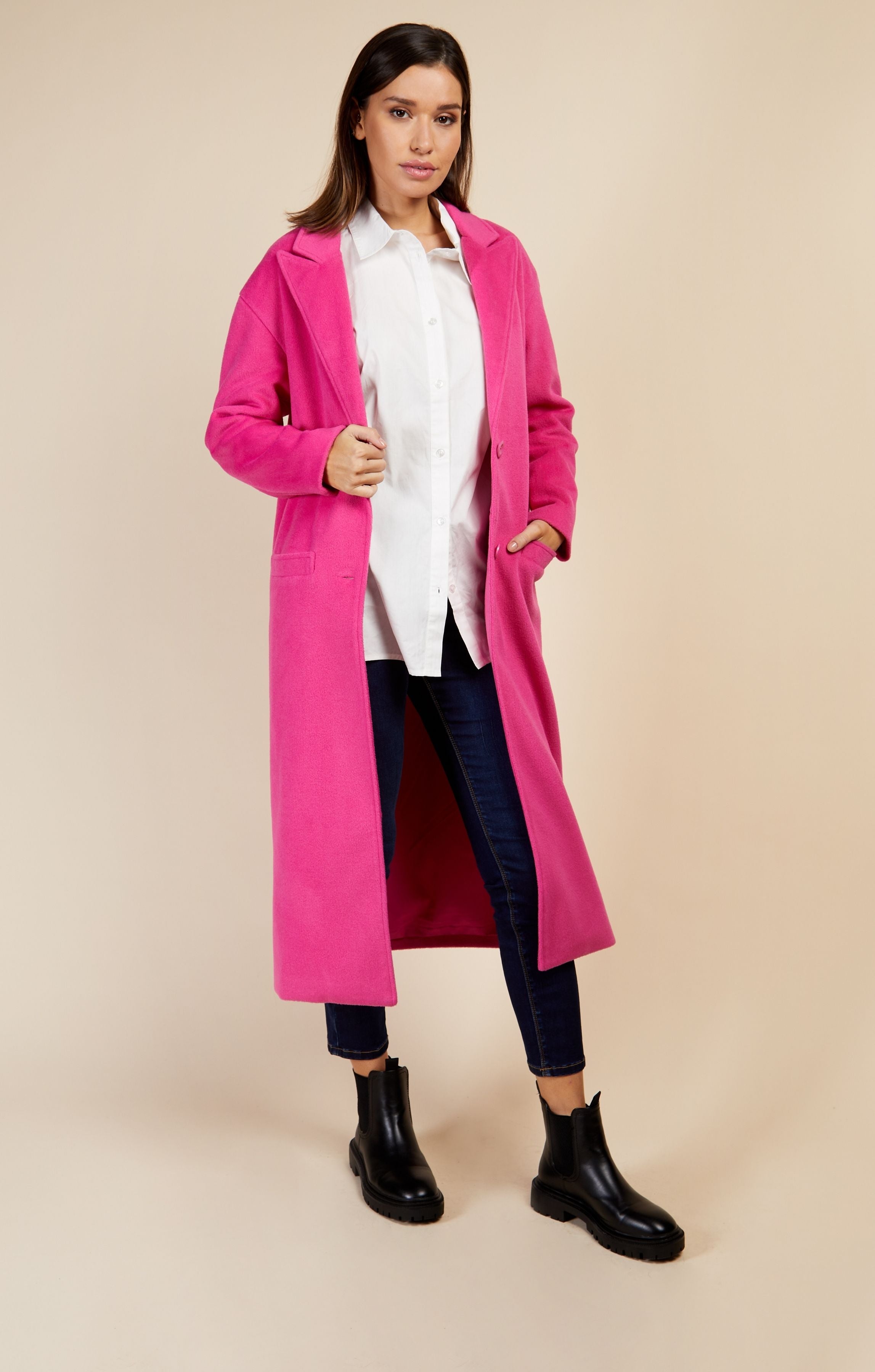 Little Mistress Pink Oversized Coat product image