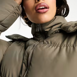 The Couture Club Essentials Puffer Jacket In Matte Brown
