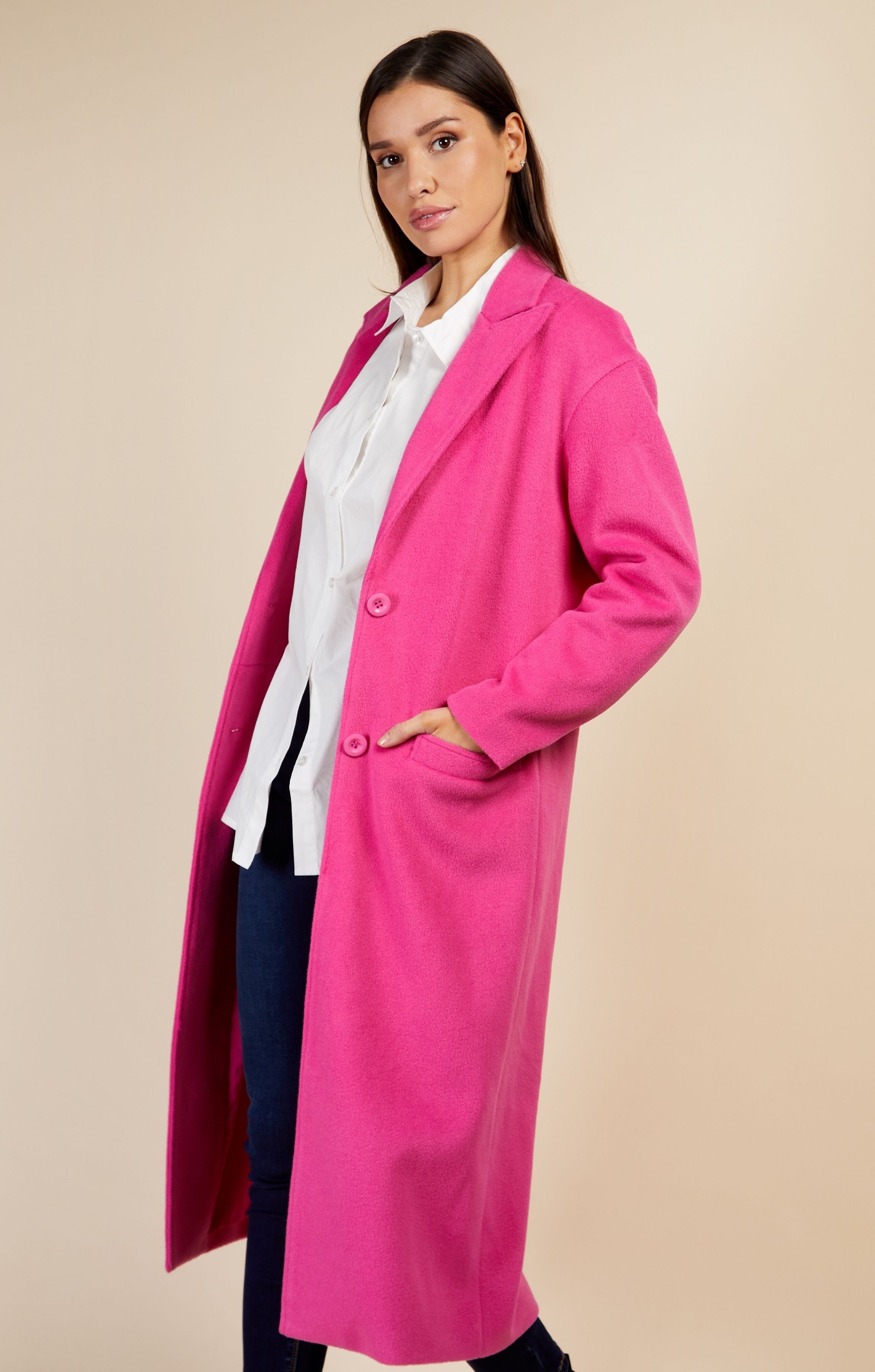 Little Mistress Pink Oversized Coat product image