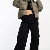 The Couture Club Essentials Puffer Jacket In Matte Brown