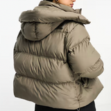 The Couture Club Essentials Puffer Jacket In Matte Brown