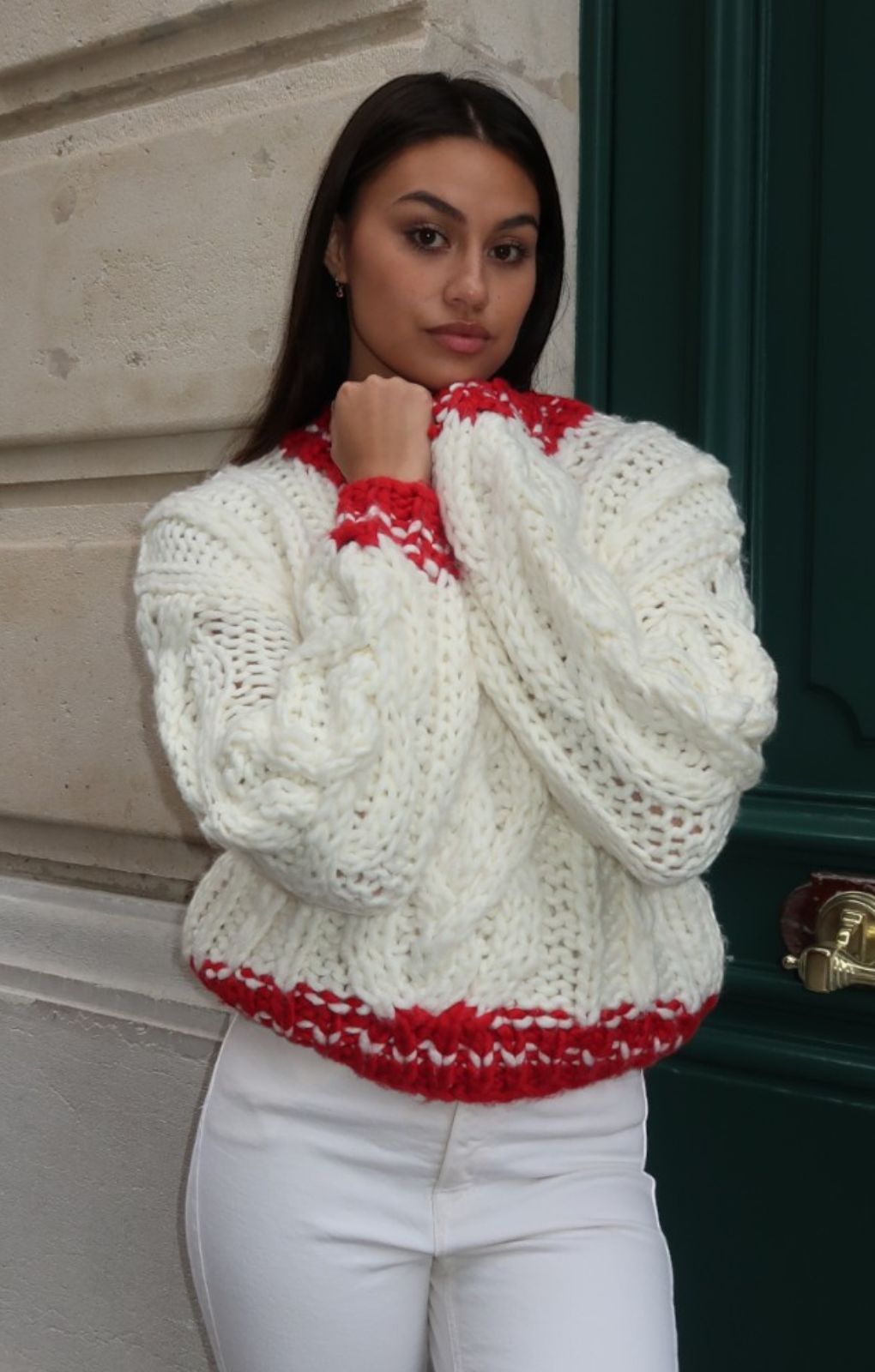 Kiwi & Co Red Velvet Pleated Jumper