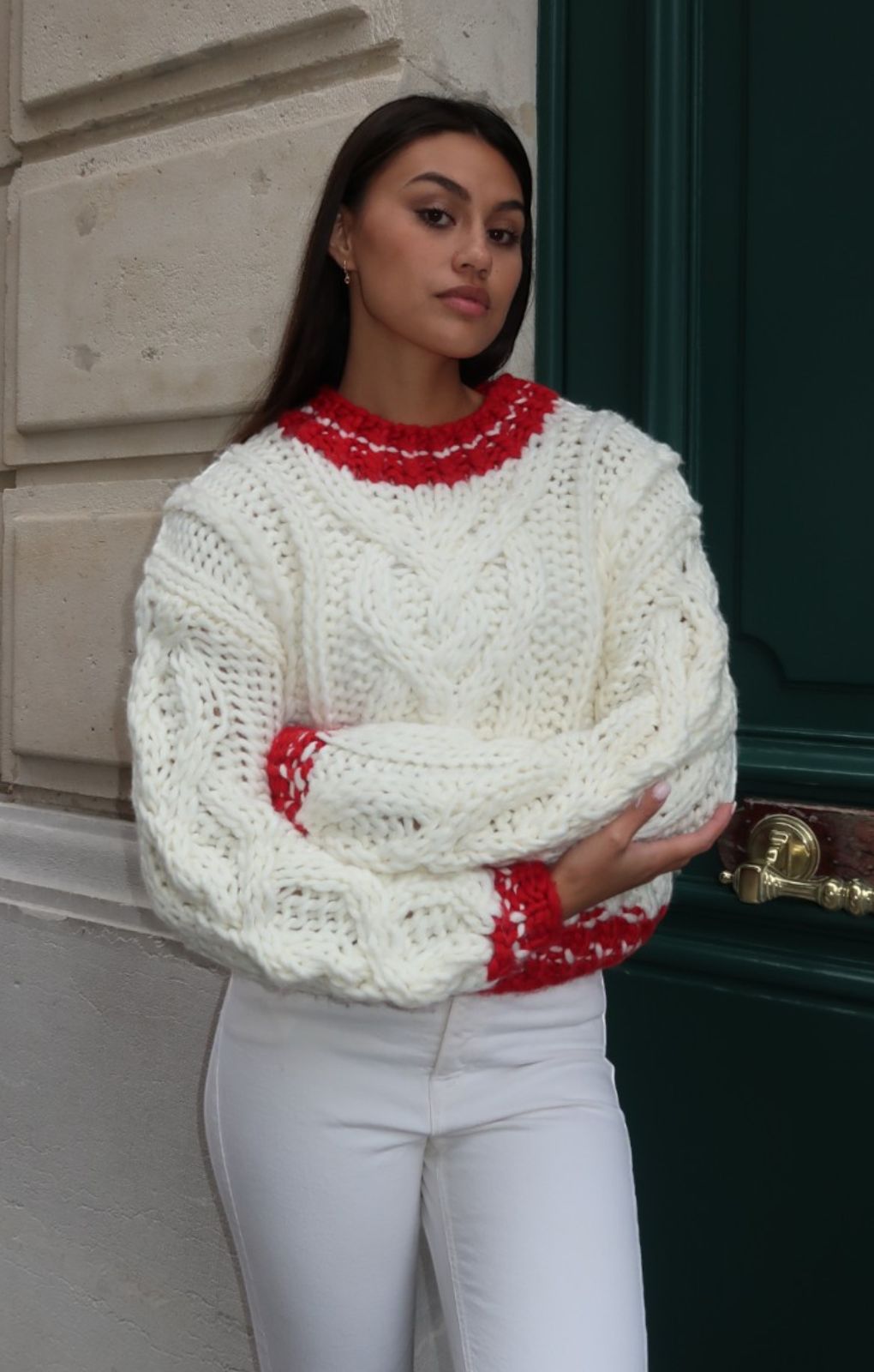 Kiwi & Co Red Velvet Pleated Jumper