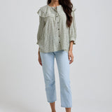 Lily and Lionel Keira Blouse Star Houndstooth Print