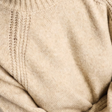 ASOS DESIGN Tall Knitted Oversized Midi Dress With High Neck In Stone