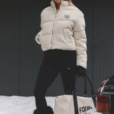 4th & Reckless Corduroy Padded Jacket in Cream