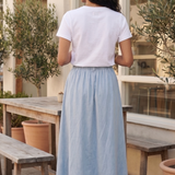 Nobody's Child Denim Rose Maxi Skirt