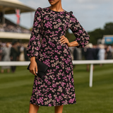 Vero Moda Exclusive Floral Midi Dress With Balloon Sleeve In Floral Print