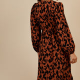 Little Mistress Leopard Print Blouson Sleeve Midaxi Dress product image