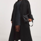 Simply Be Black Faux Wool Maxi Coat product image