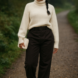 Dickies Elizaville Mid Rise Straight Leg Trousers In Dark Brown