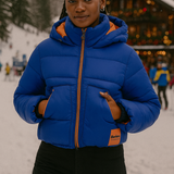 Barbour x ASOS Exclusive Hooded Puffer Coat In Blue