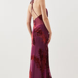 Karen Millen Feather Devore Halter Neck Woven Midi Dress product image