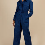 Little Mistress Mid-Blue Utility Jumpsuit By Vogue Williams