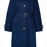 Barbour Denim Somerland Trench Jacket In Dark Wash