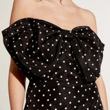 Bardot Polka Dot Bow Dress