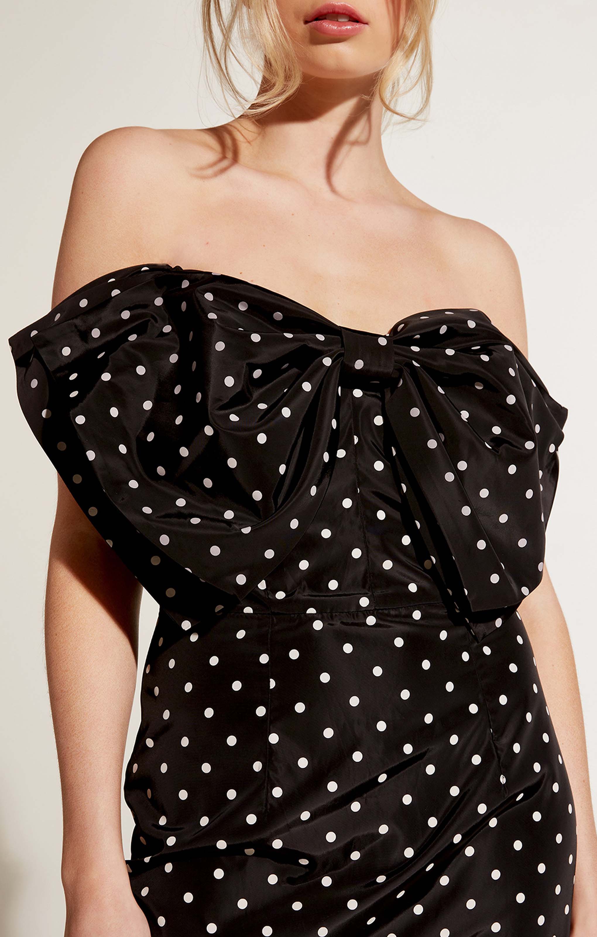 Bardot Polka Dot Bow Dress
