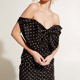 Bardot Polka Dot Bow Dress