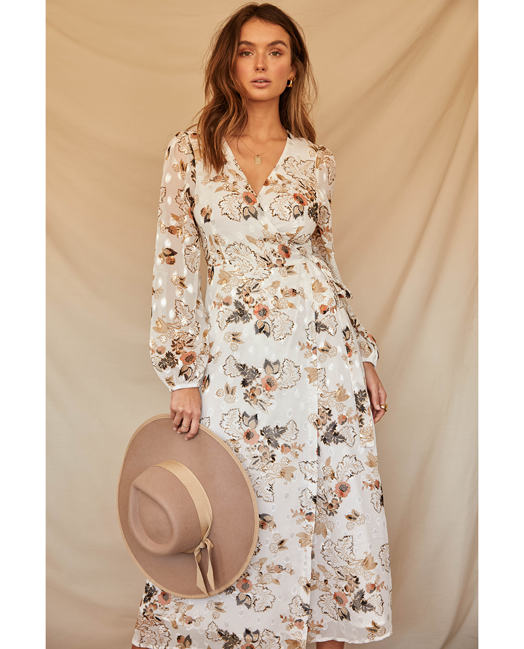 Runaway The Label Halenne Dress In White Floral product image