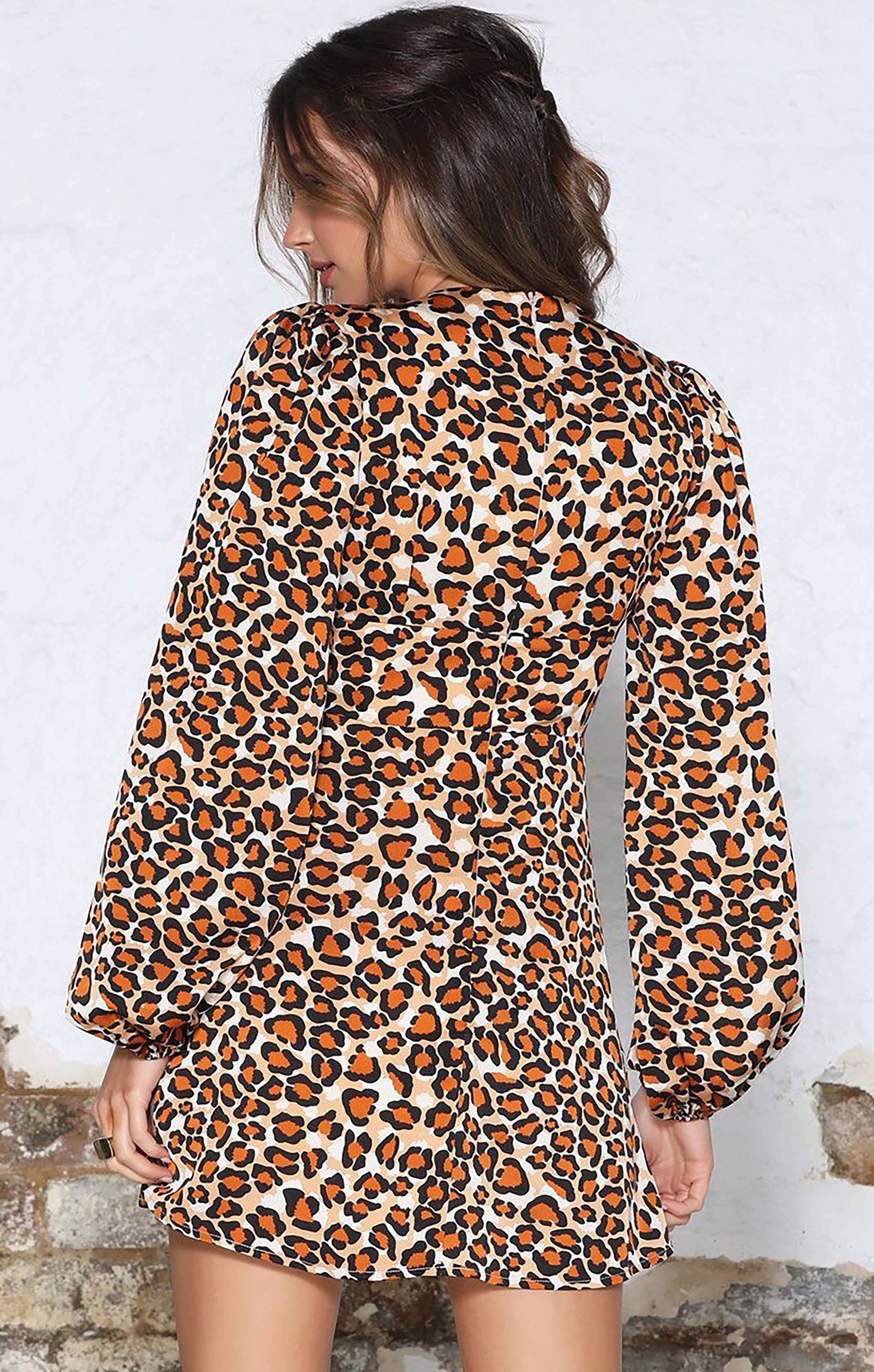 Seven Wonders Orange Leopard Daryl Dress