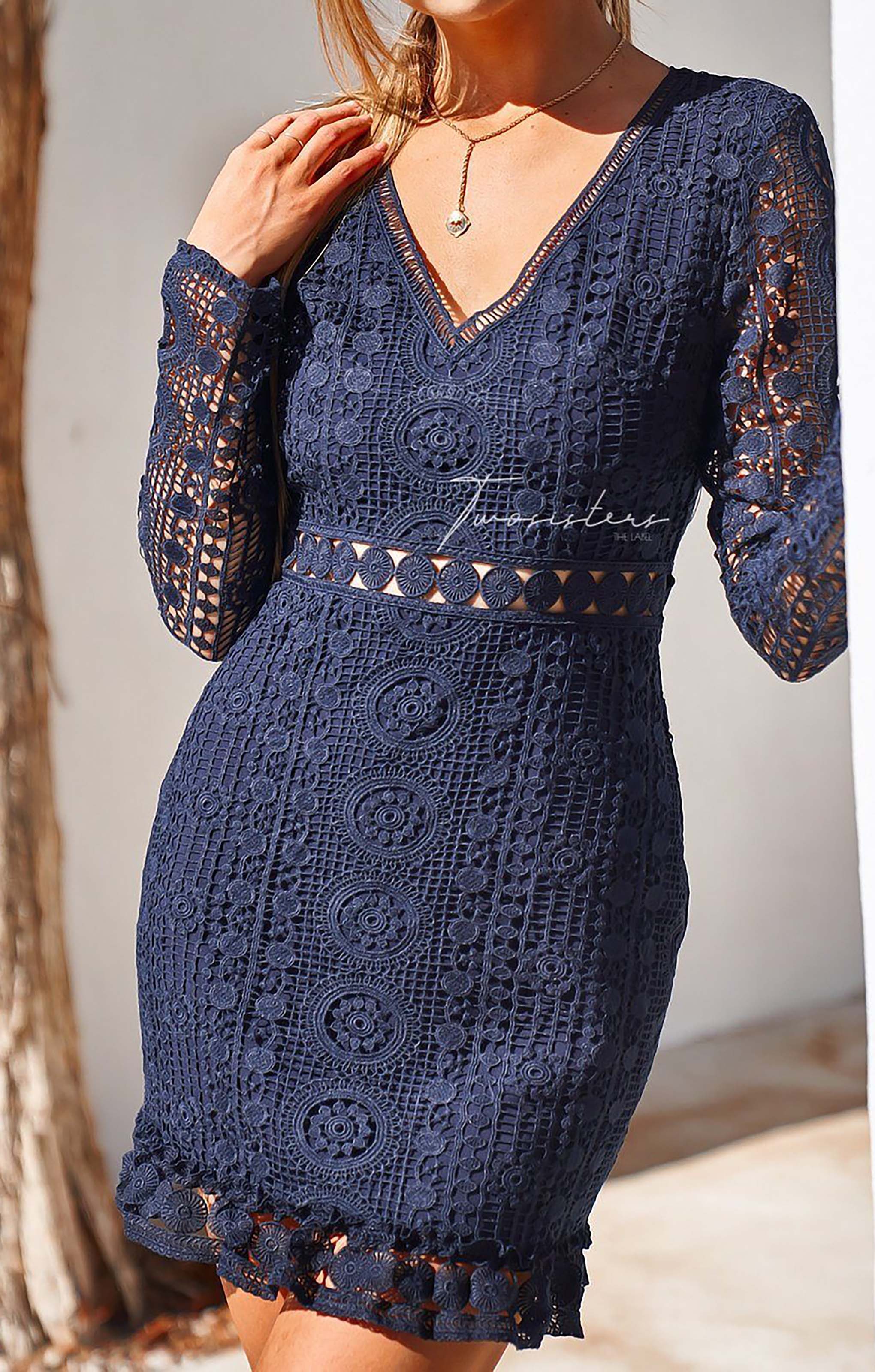 TwoSisters The Label Emery Navy Mini Dress