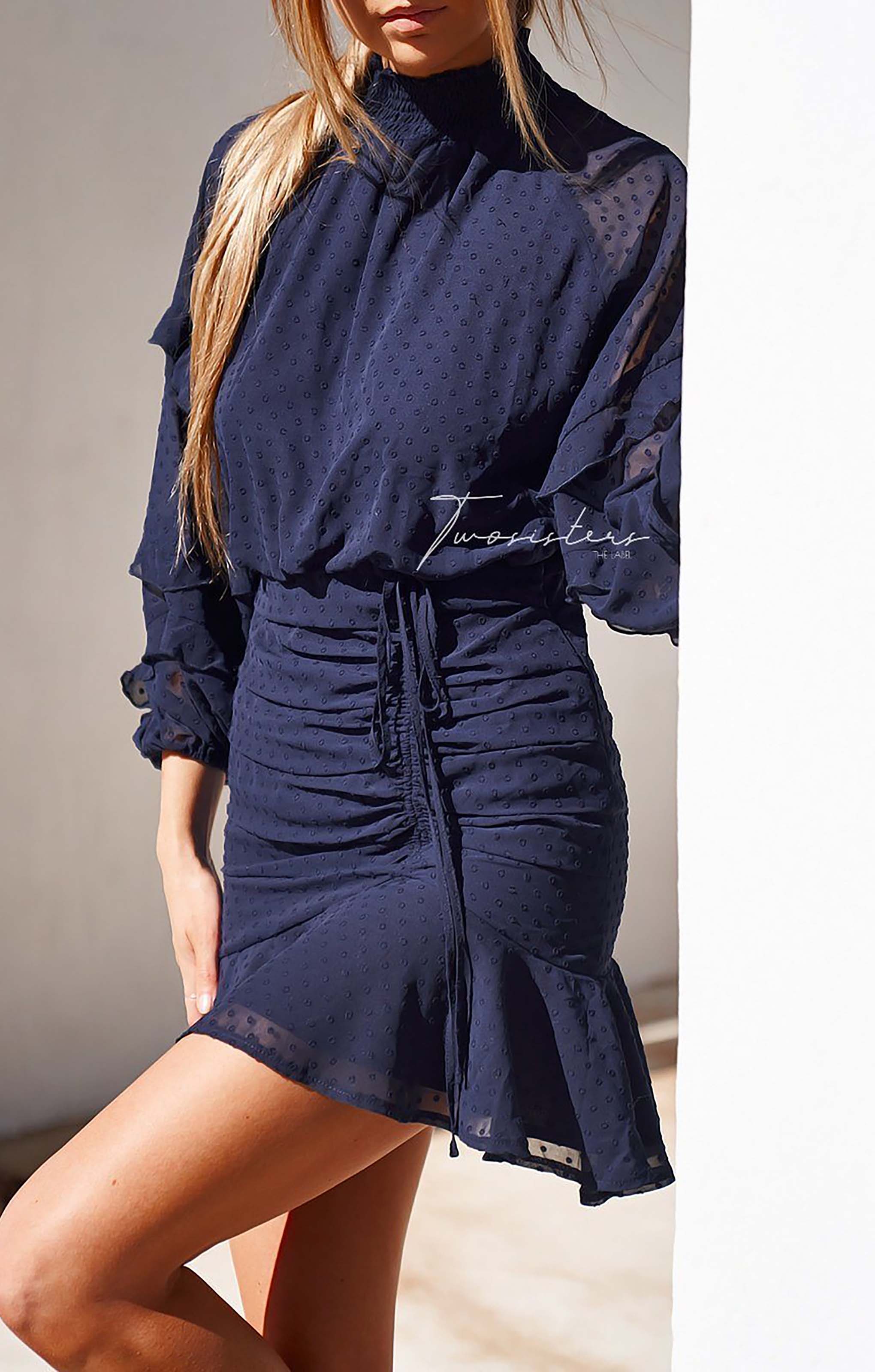 TwoSisters The Label Piper Dress In Navy product image