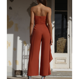 Prem The Label Burnt Strapless Jumpsuit With Side Ruffle product image