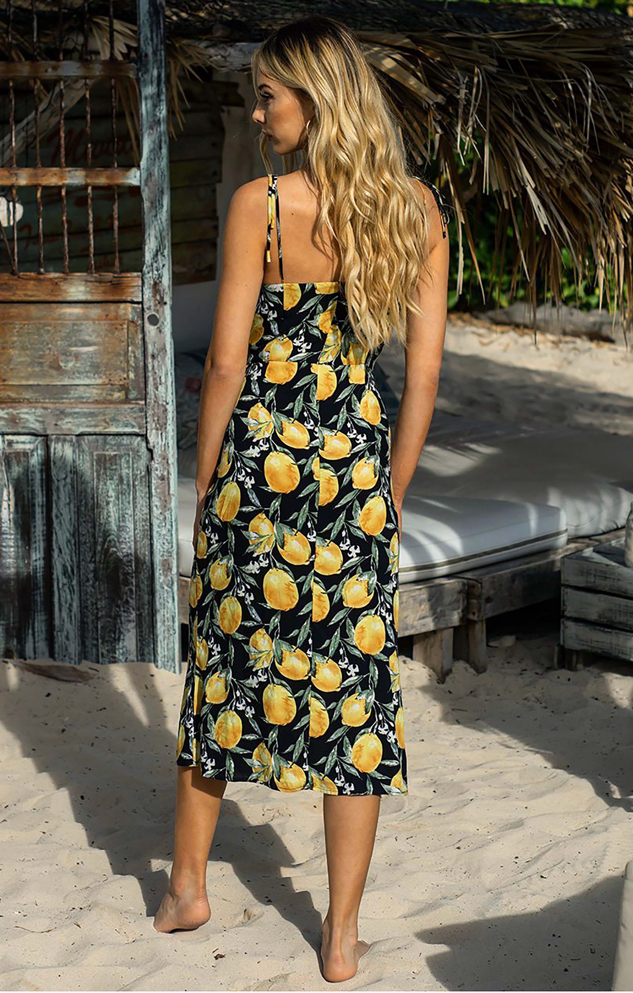 Seven Wonders Limoncello Slip Dress Lemon Print