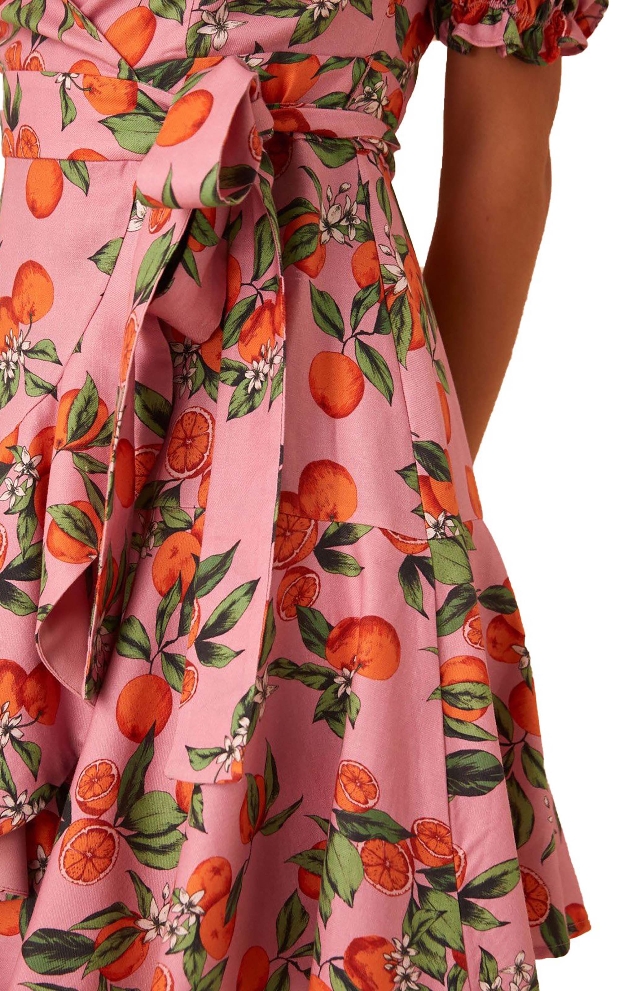 Finders Keepers Pink Clementine Wrap Dress