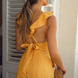 Runaway The Label Mango Playsuit With Frill Detail product image