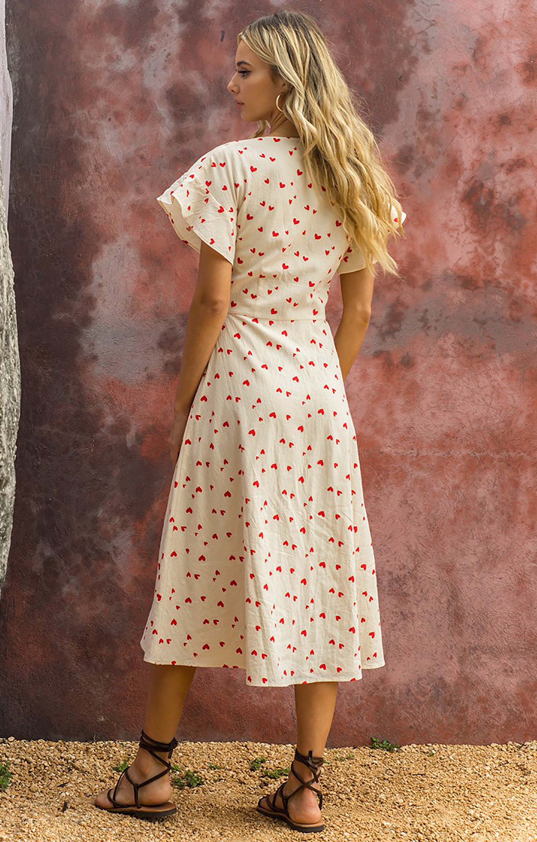 Seven Wonders Sweetheart Print Midi Dress